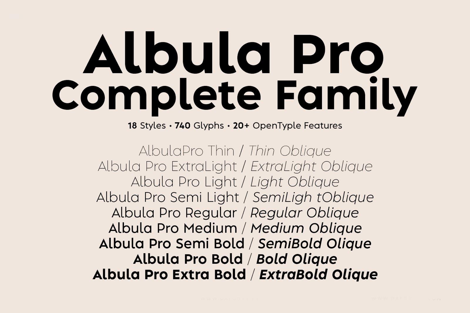 Font Albula Pro Việt Hóa