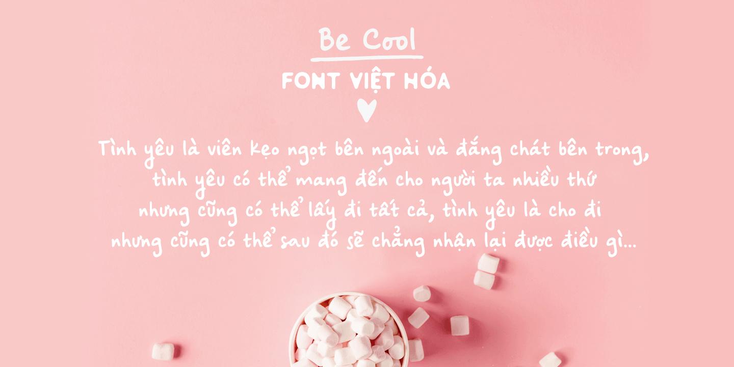 font iCiel Be Cool Việt hóa