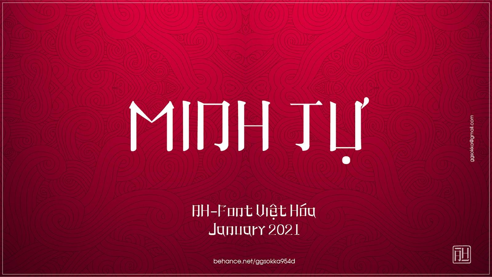 Font chữ Minh Tự Việt Hóa