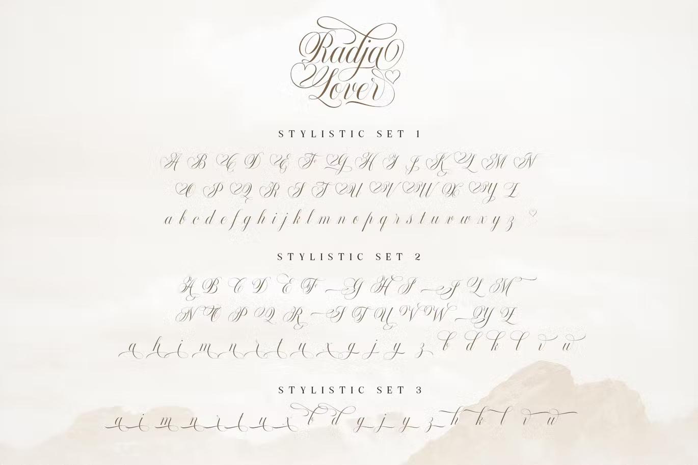 Font Radja Lover Script việt hóa