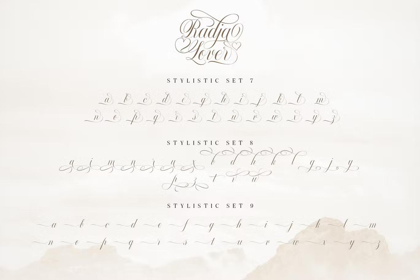 Font Radja Lover Script việt hóa