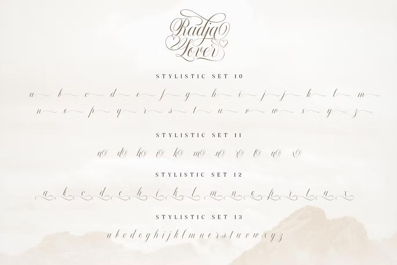 Font Radja Lover Script việt hóa