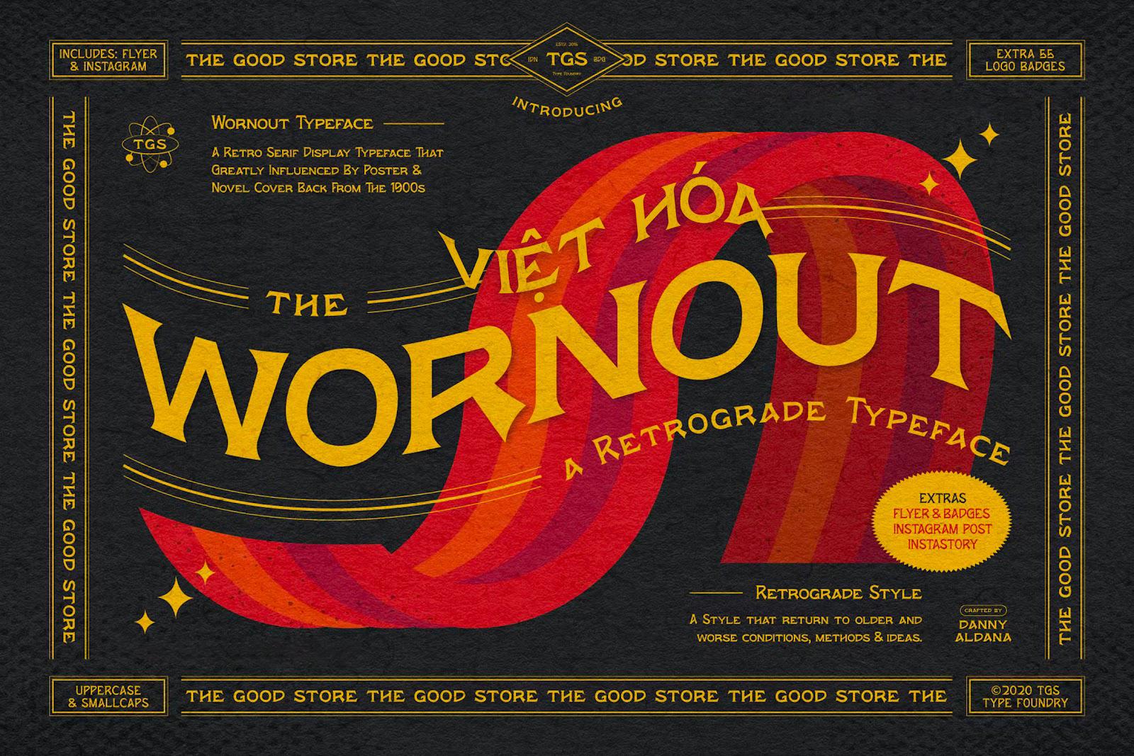 Font việt hóa Wornout Typeface