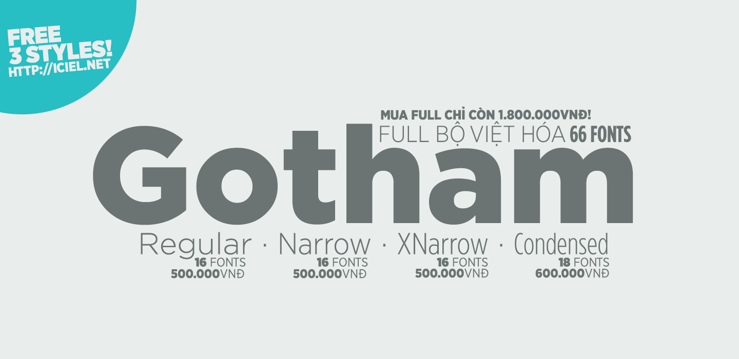 font iCiel Gotham Việt Hóa