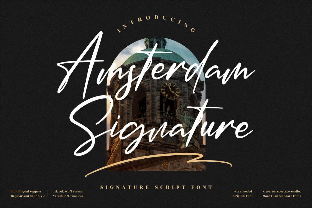 Font việt hóa Amsterdam Signature