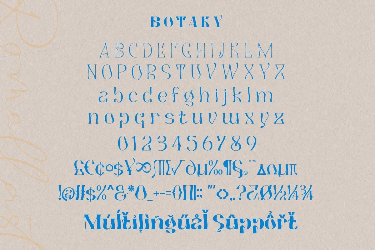 BOTAKY Romellast - Font Việt Hóa