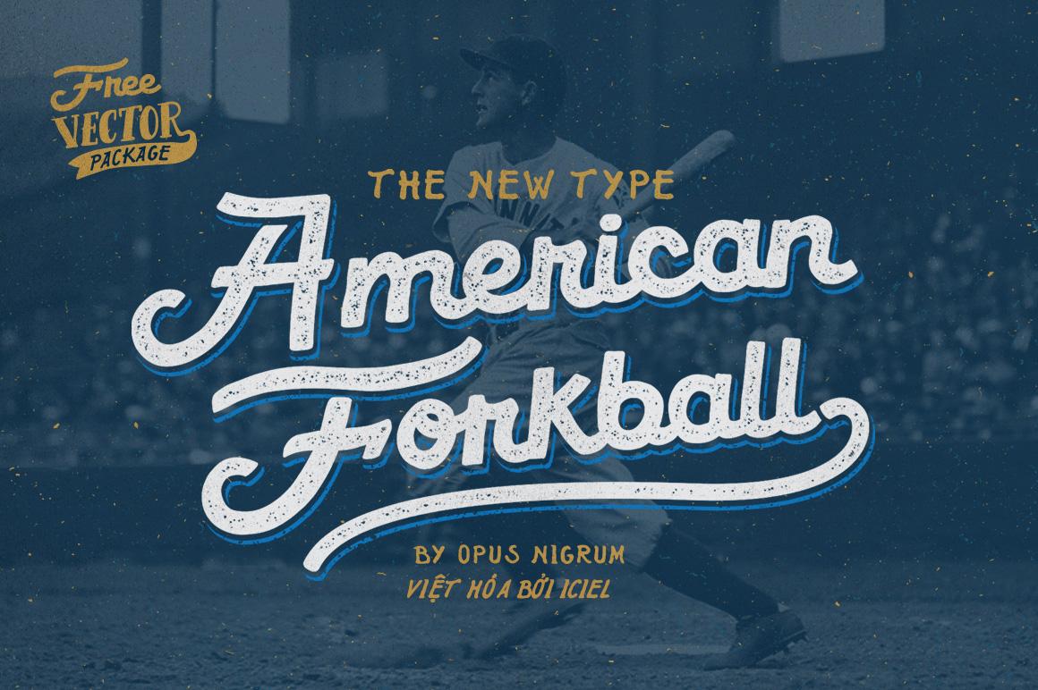 Font American Forkball việt hóa