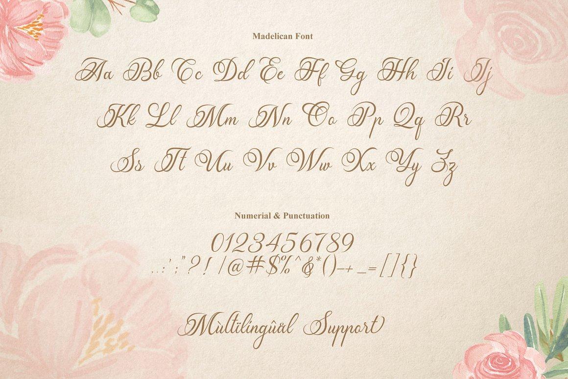 font Madelican Calligraphy Font Việt Hóa
