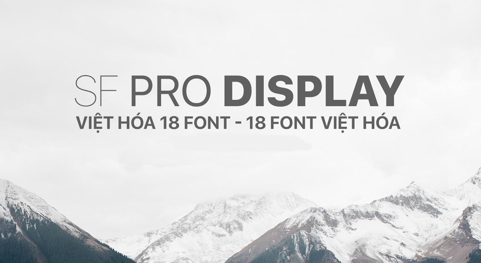 font SF Pro Display Việt Hóa