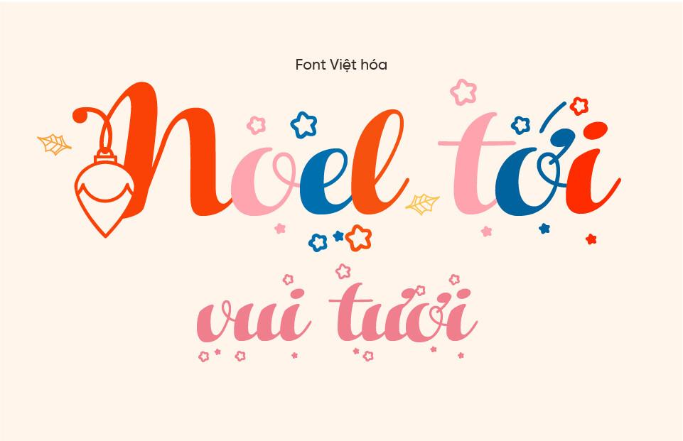 Font Việt hóa 1FTV Hello Christmas