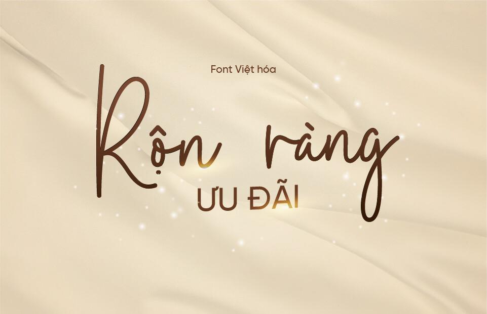 Font Việt hóa 1FTV VIP Browny Cakes Signature