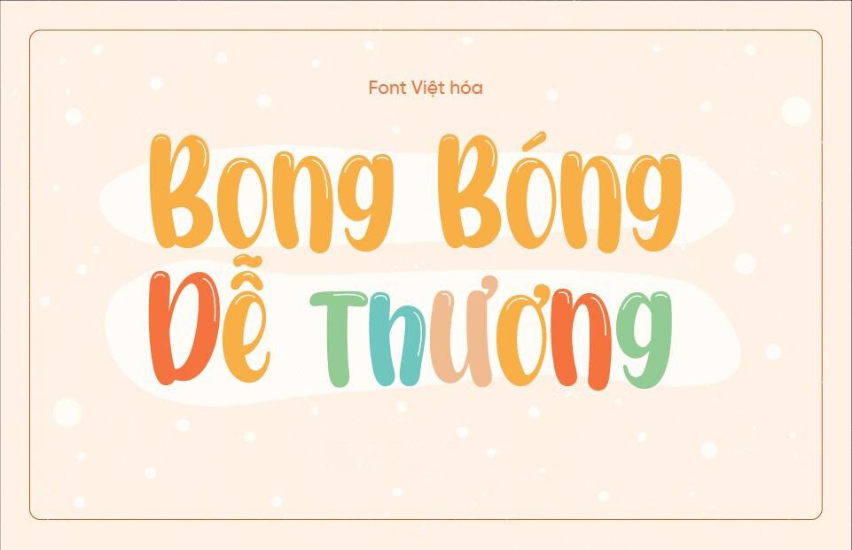 Font Việt hóa 1FTV VIP Bubble Shine