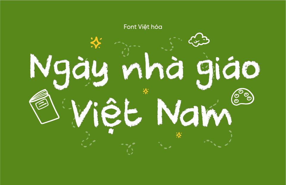 Font Việt hóa 1FTV VIP DK Cool Crayon