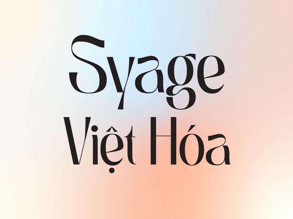 Font việt hóa 1FTV Syage