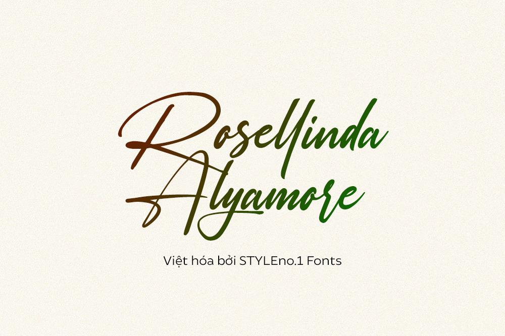 Font Việt hóa SVN Rosellinda Alyamore