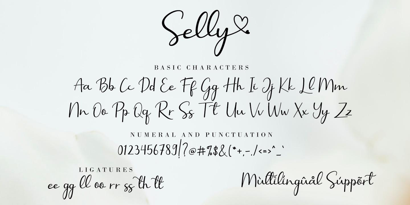 Font Việt hóa Selly Calligraphy