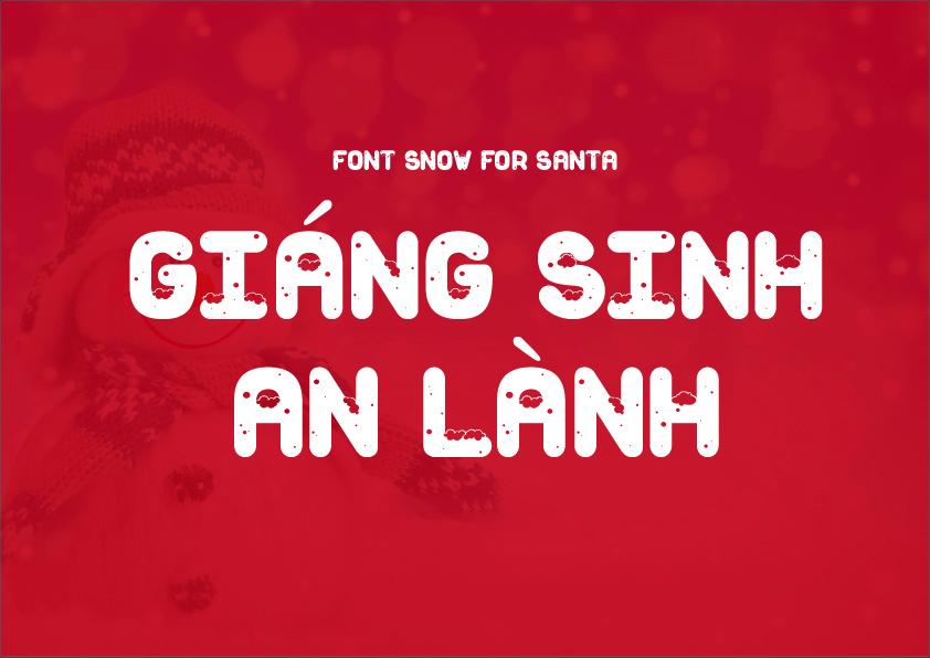 Font việt hóa MTD Snow For Santa