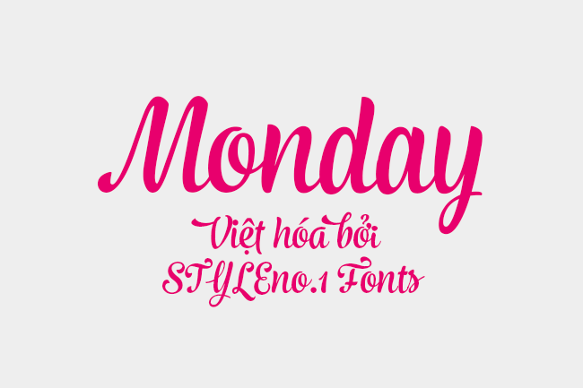 Font Việt hóa SVN Monday