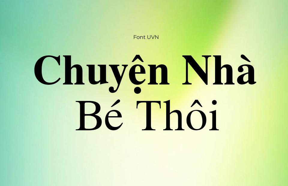 Font Việt Hóa UVN Thoi Nay