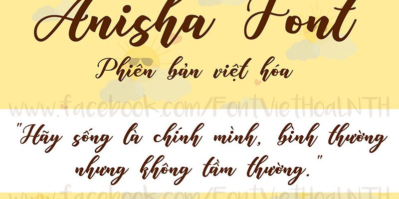 Font việt hóa Anisha