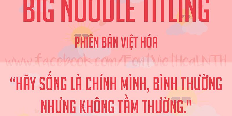 Font việt hóa Big Noodle Titling