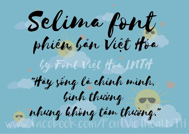 Font việt hóa Selima