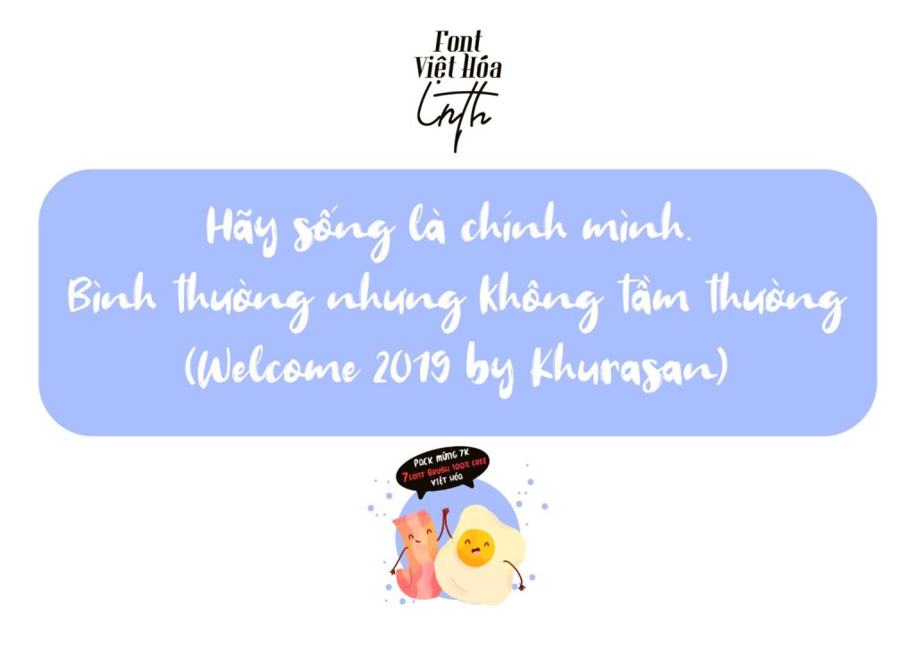 Font việt hóa Welcome 2019