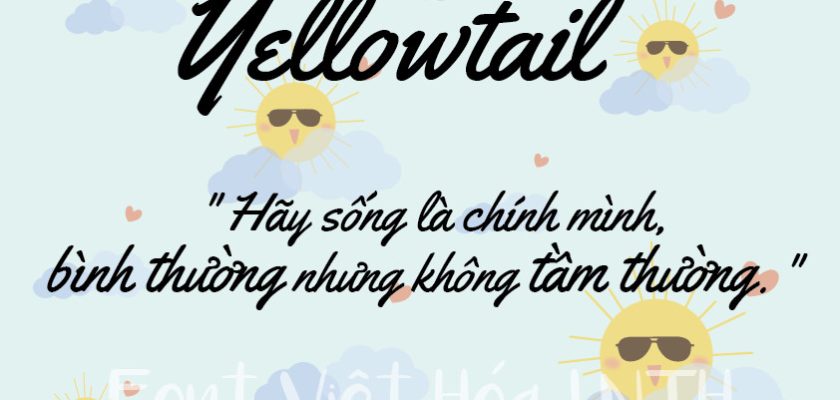 Font việt hóa Yellowtail